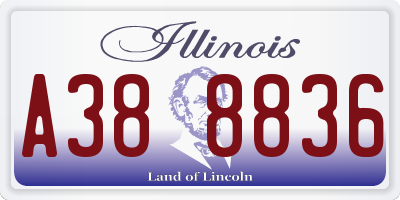 IL license plate A388836