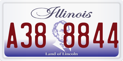 IL license plate A388844