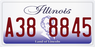 IL license plate A388845