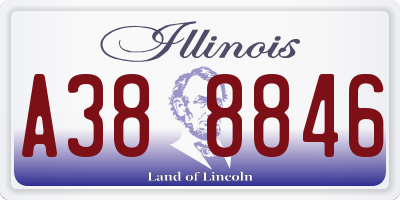 IL license plate A388846