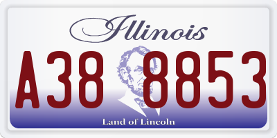 IL license plate A388853