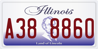 IL license plate A388860