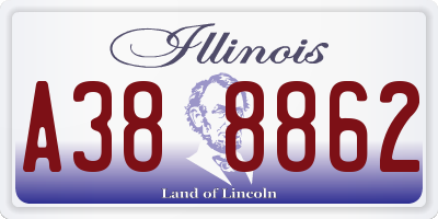 IL license plate A388862