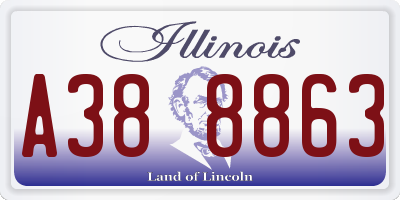 IL license plate A388863