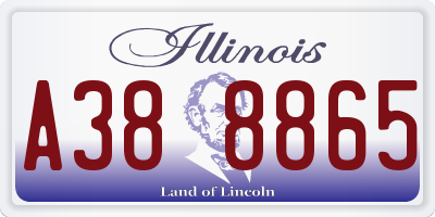 IL license plate A388865
