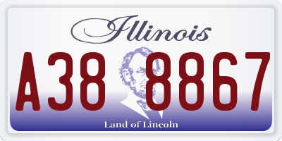IL license plate A388867