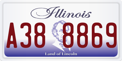 IL license plate A388869