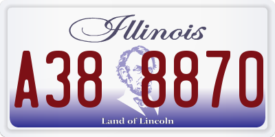 IL license plate A388870