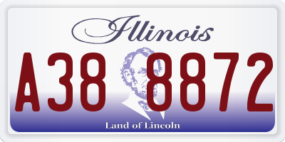 IL license plate A388872