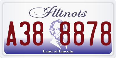 IL license plate A388878