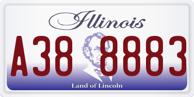 IL license plate A388883