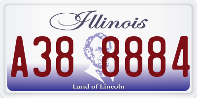 IL license plate A388884
