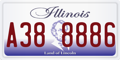 IL license plate A388886