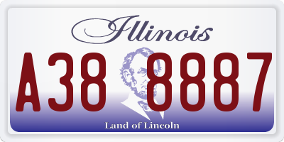 IL license plate A388887
