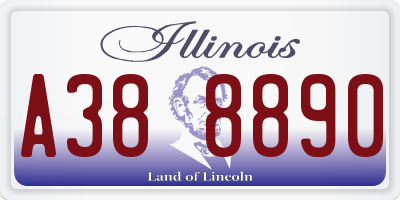 IL license plate A388890