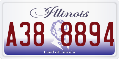 IL license plate A388894