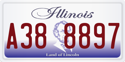 IL license plate A388897