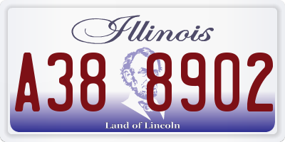 IL license plate A388902