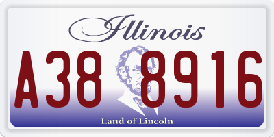 IL license plate A388916