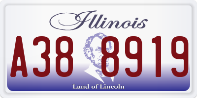 IL license plate A388919