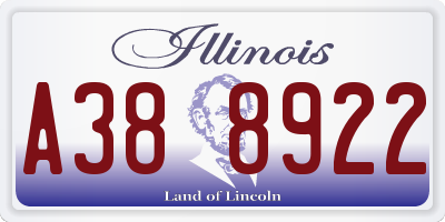 IL license plate A388922