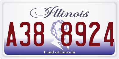 IL license plate A388924