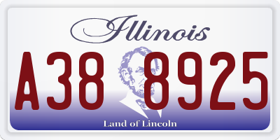 IL license plate A388925
