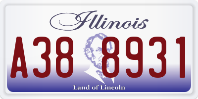IL license plate A388931
