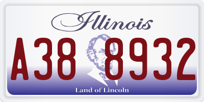 IL license plate A388932