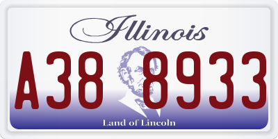 IL license plate A388933