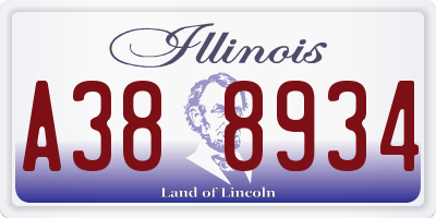IL license plate A388934