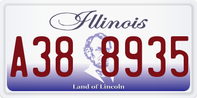 IL license plate A388935