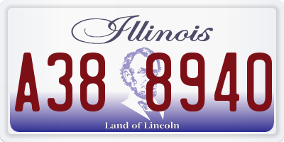 IL license plate A388940