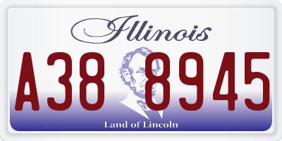 IL license plate A388945