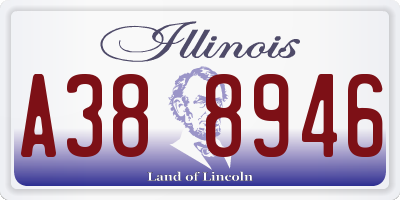 IL license plate A388946