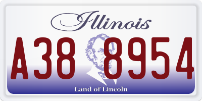 IL license plate A388954