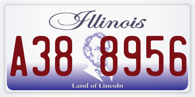 IL license plate A388956