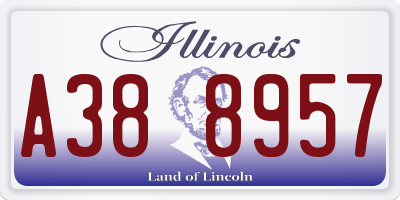 IL license plate A388957