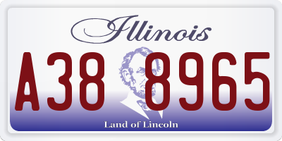 IL license plate A388965