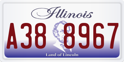 IL license plate A388967