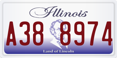 IL license plate A388974