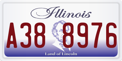 IL license plate A388976