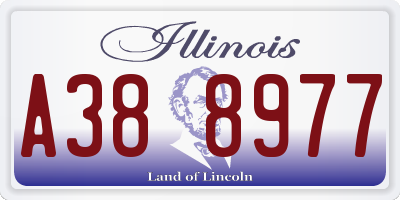 IL license plate A388977