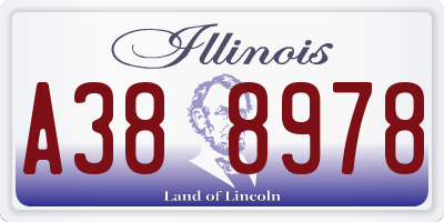IL license plate A388978