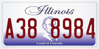 IL license plate A388984
