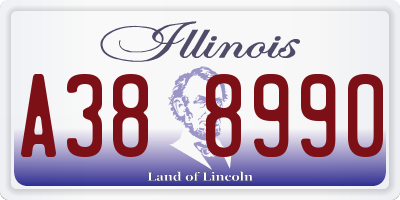 IL license plate A388990