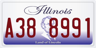 IL license plate A388991