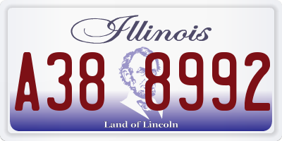 IL license plate A388992