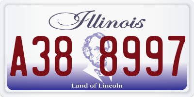 IL license plate A388997