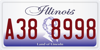 IL license plate A388998